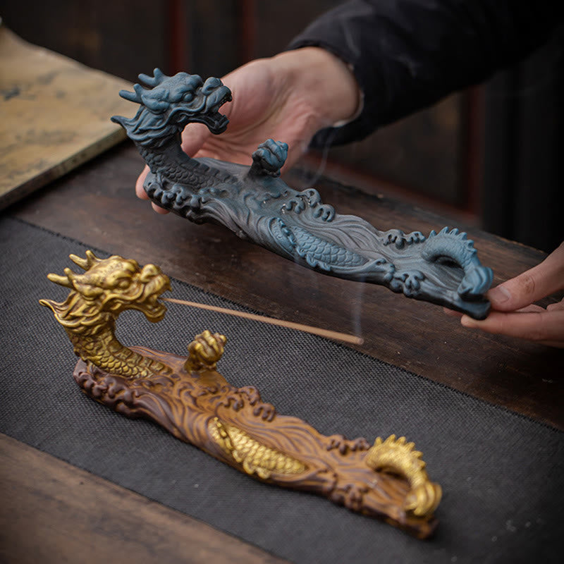 Dragon Protection Ceramic Incense Burner | Healing Sounds