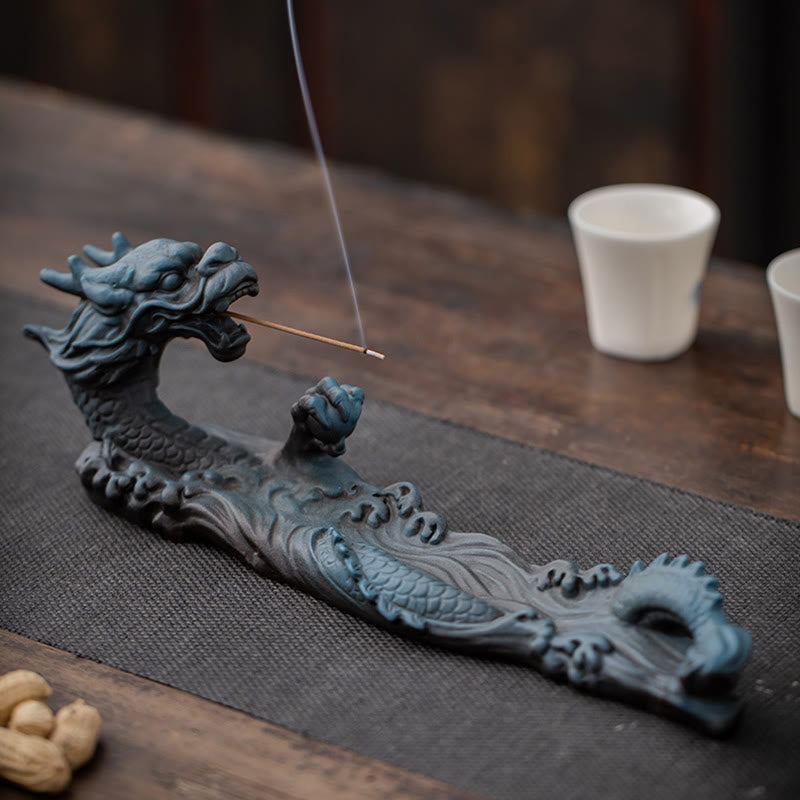 Dragon Protection Ceramic Incense Burner | Healing Sounds