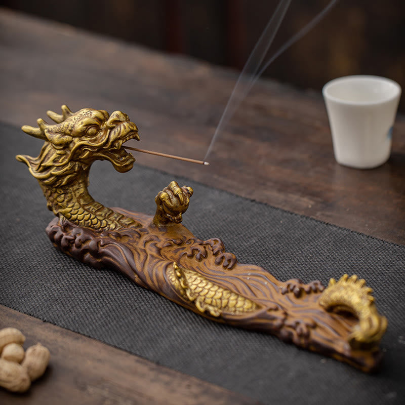 Dragon Protection Ceramic Incense Burner | Healing Sounds