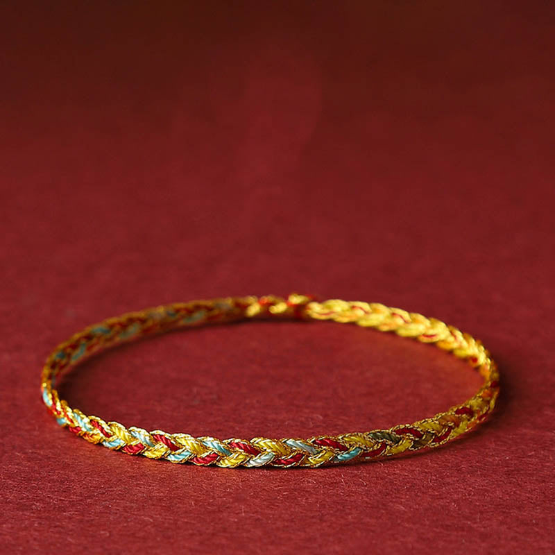 Dragon Scale Braid String Bracelet | Protection & Strength