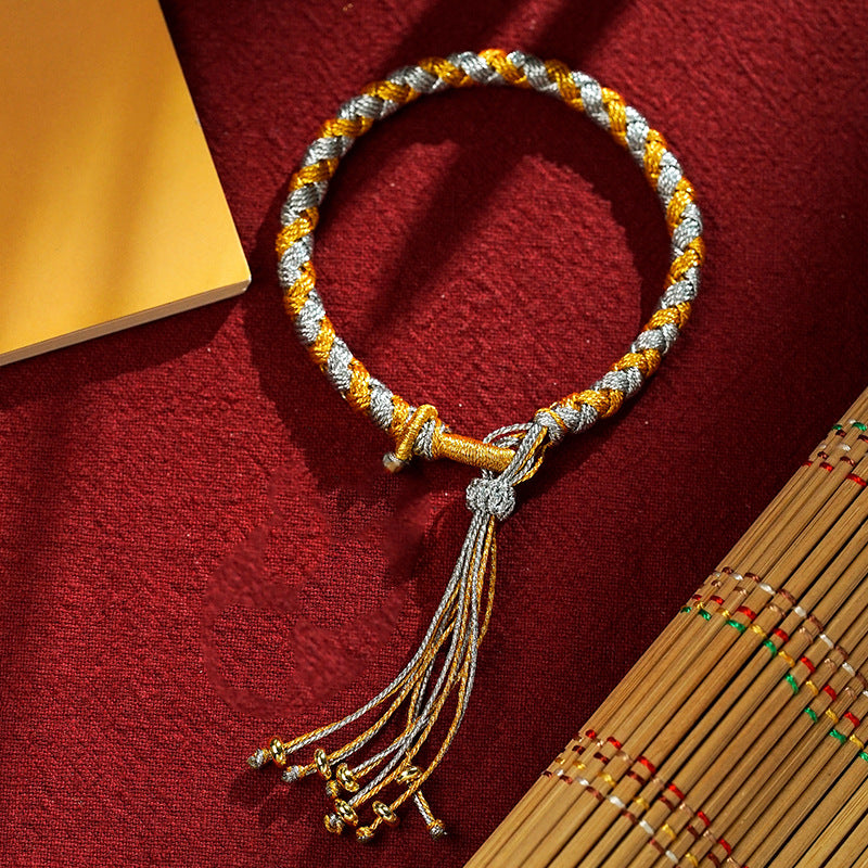Dragon Scale Luck Bracelet with Five Gods of Wealth