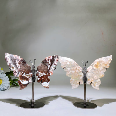Dream Amethyst Crystal Butterfly Wings Carving 14cm