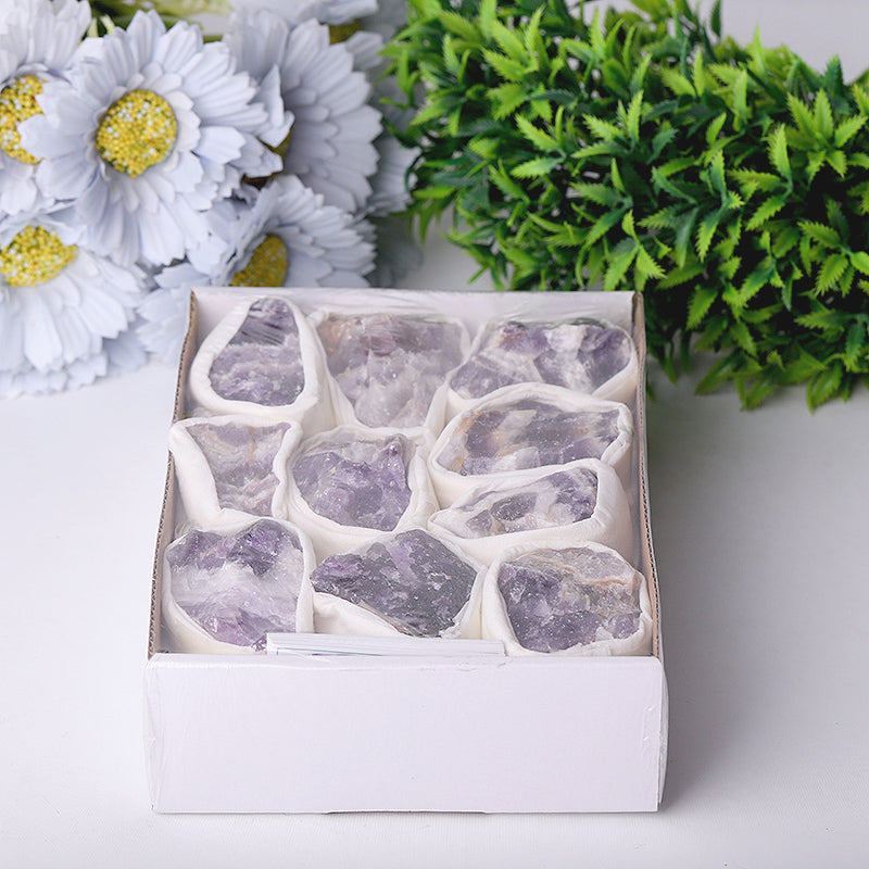 Dream Amethyst Raw Stone Collection Box 5x7 inch