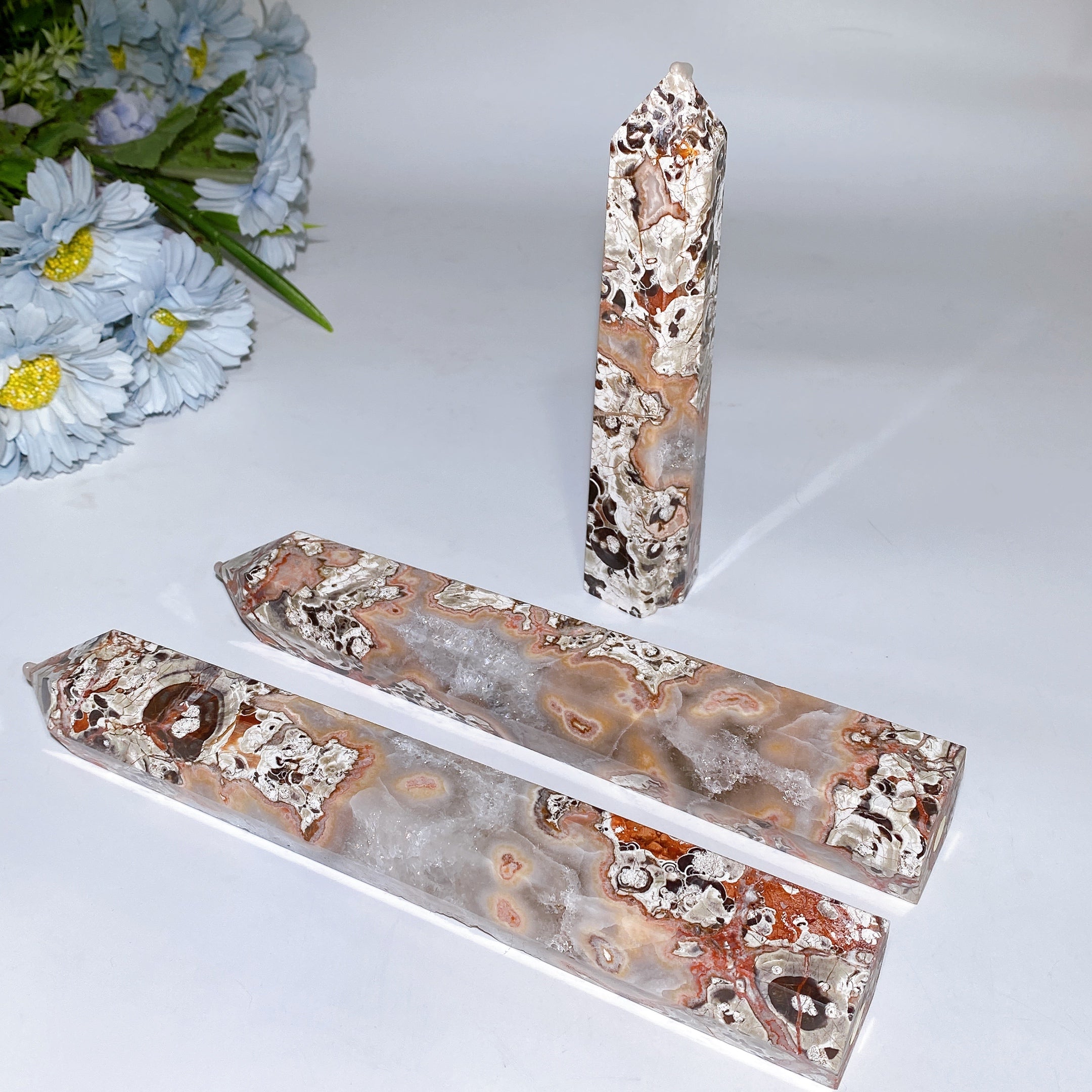 Druzy Agate Crystal Tower 15-30cm for Healing Energy
