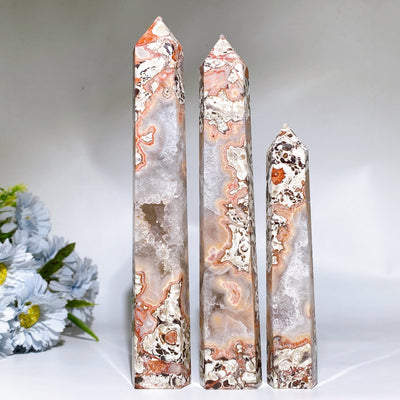 Druzy Agate Crystal Tower 15-30cm for Healing Energy