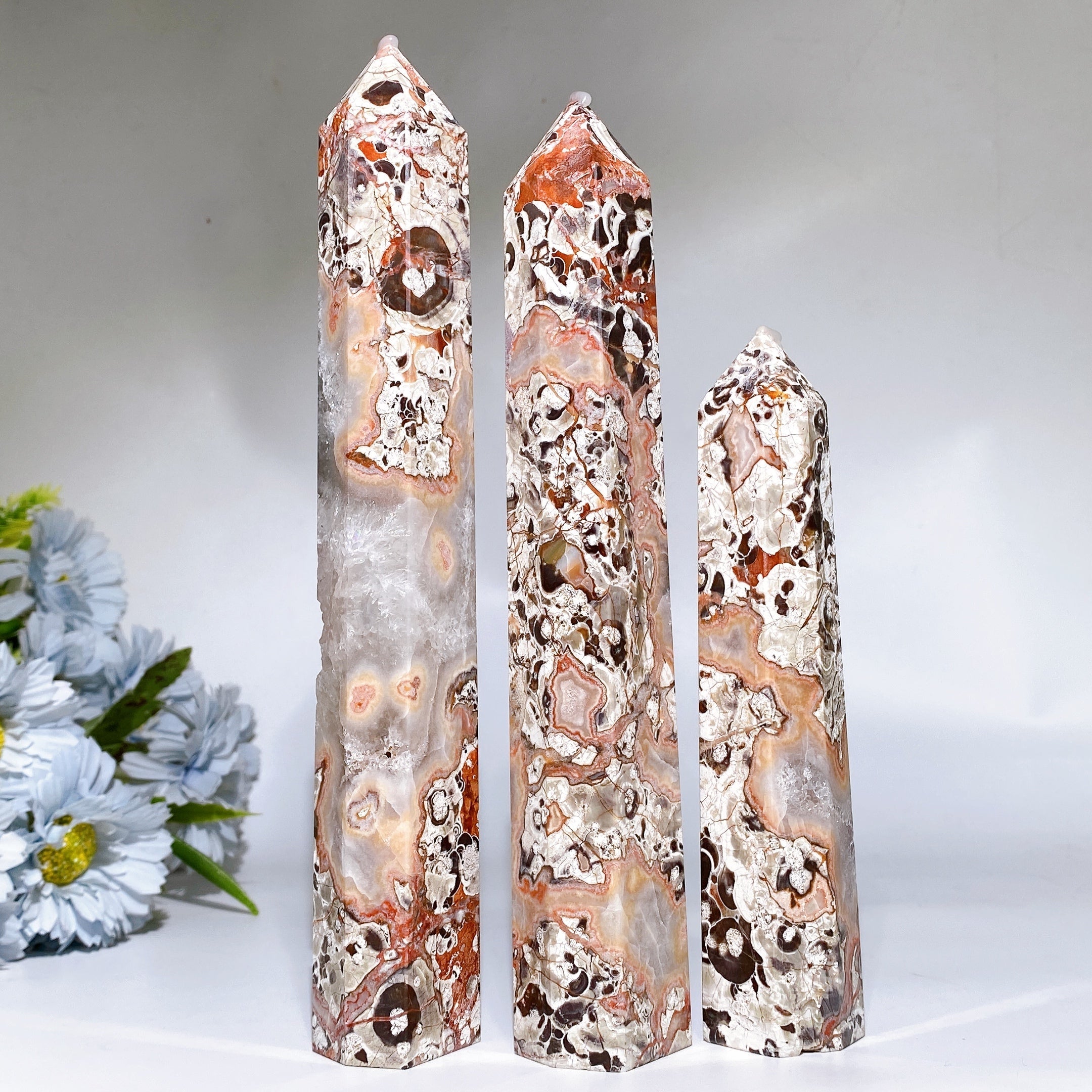 Druzy Agate Crystal Tower 15-30cm for Healing Energy