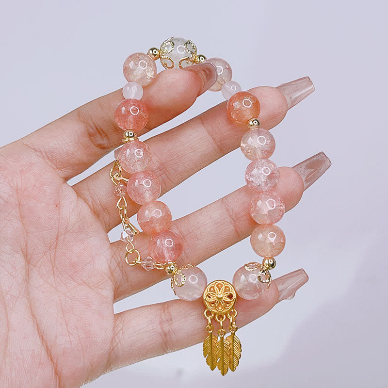 Glass Bead Dream Catcher Protection Bracelet Spiritual Charm