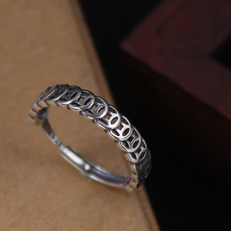 Vintage Copper Coin Luck Ring | Adjustable Spiritual Jewelry