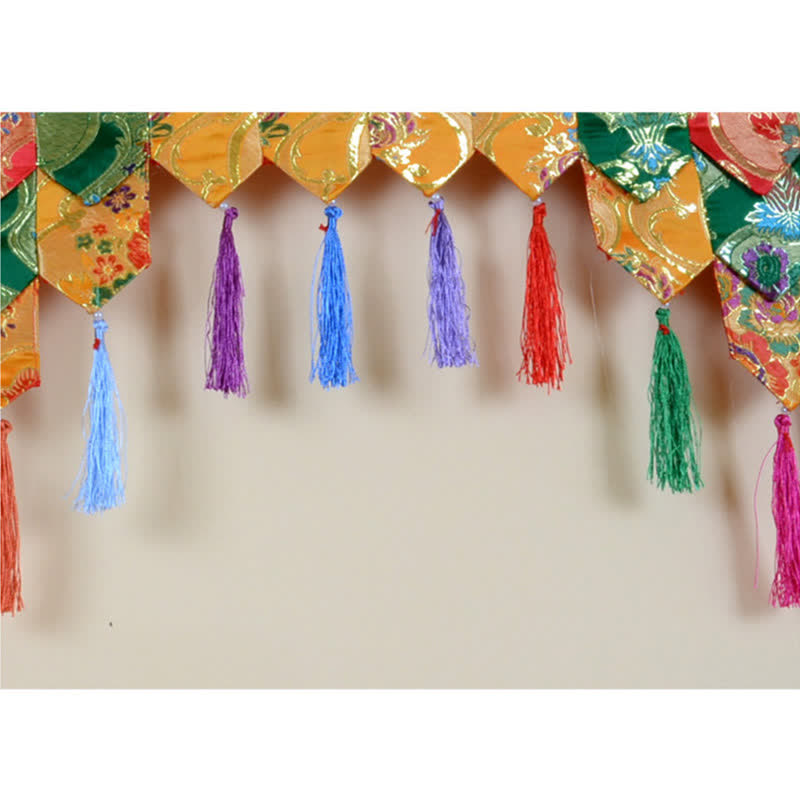 Tibetan Five Colors Prayer Altar Curtain Fabric 100x60cm