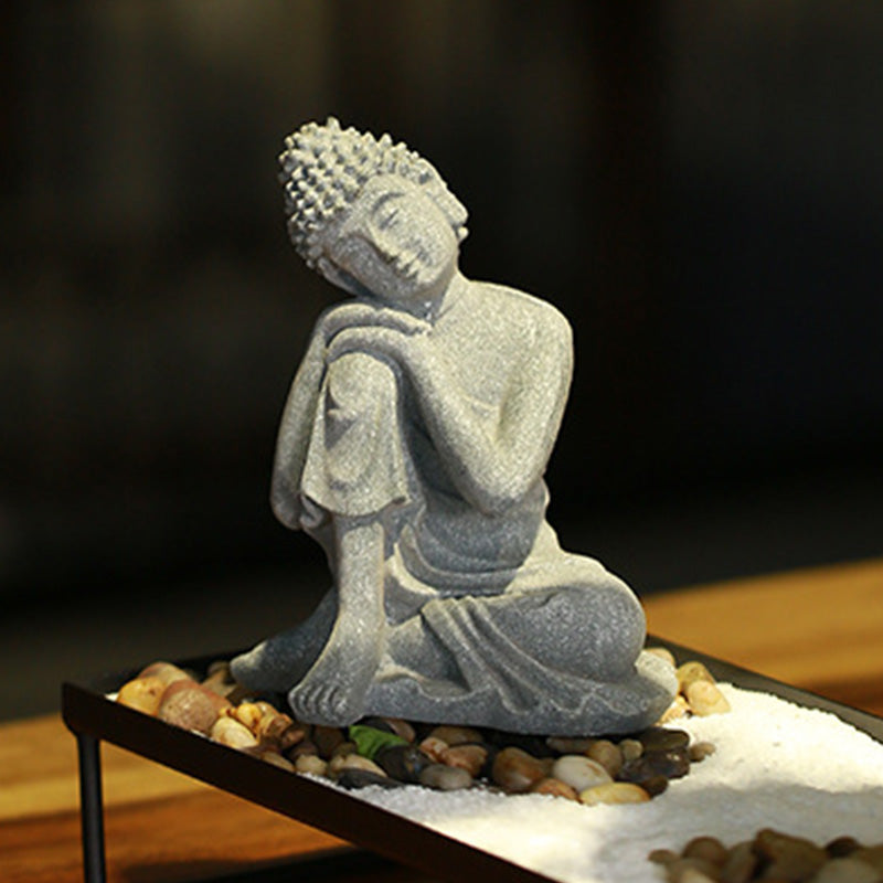 Natural Sandstone Buddha Statue | Meditation Compassion Decor