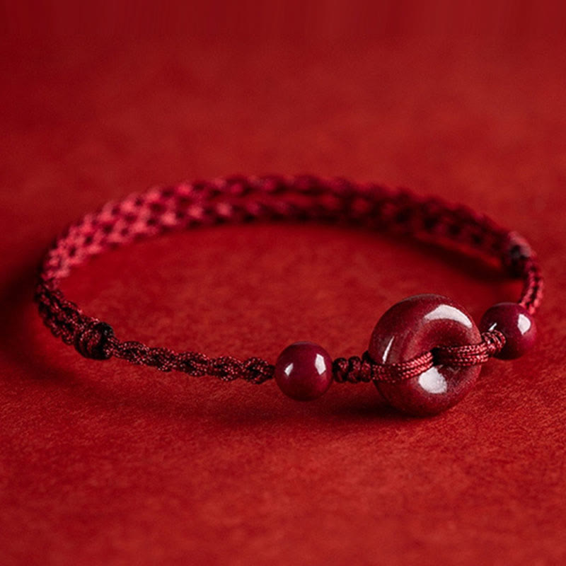 Cinnabar Peace Buckle Bracelet | Safe & Healthy Charm String