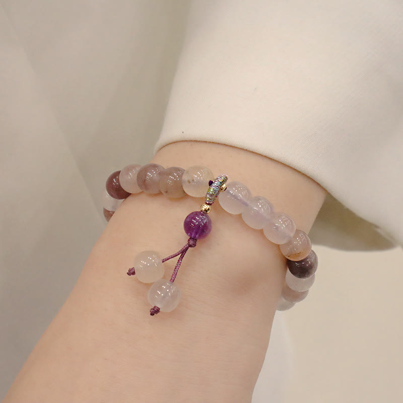8mm Golden Silk Jade Wealth Bracelet for Luck & Protection