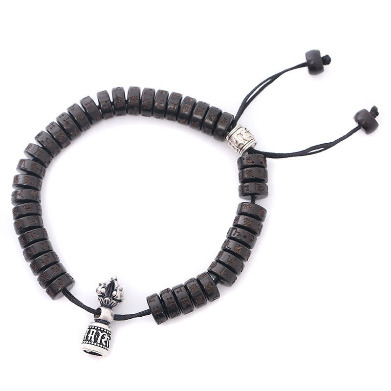 Coconut Shell Om Mani Padme Hum Bracelet of Happiness