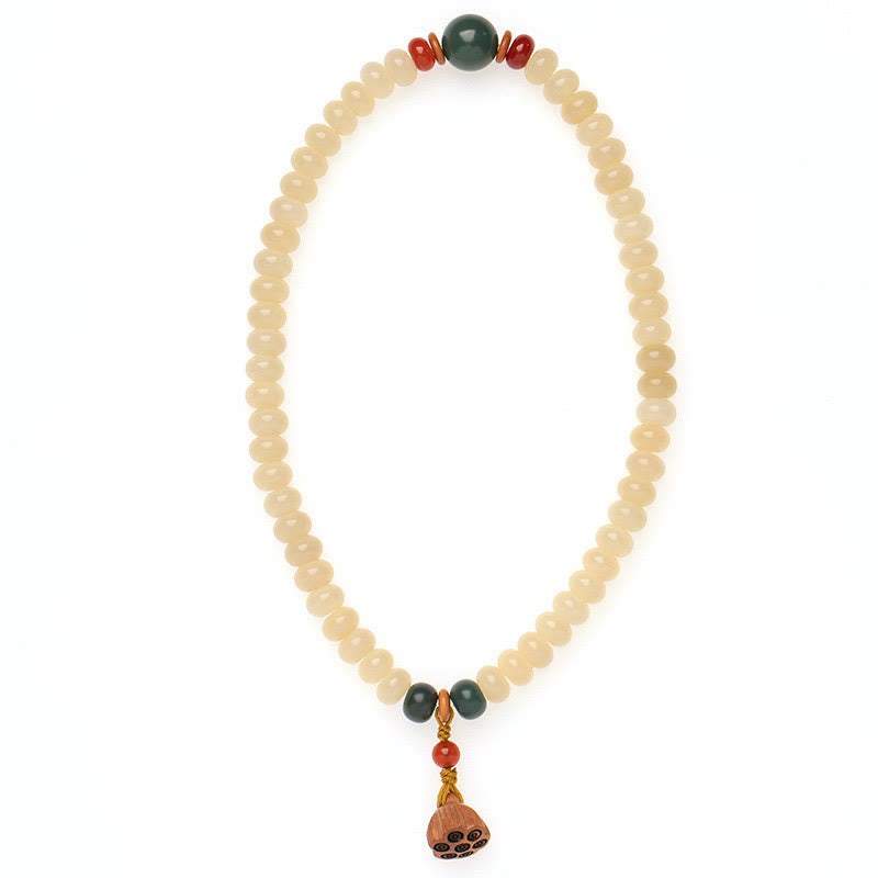 Bodhi Seed Lotus Bracelet Double Wrap for Peace & Wisdom