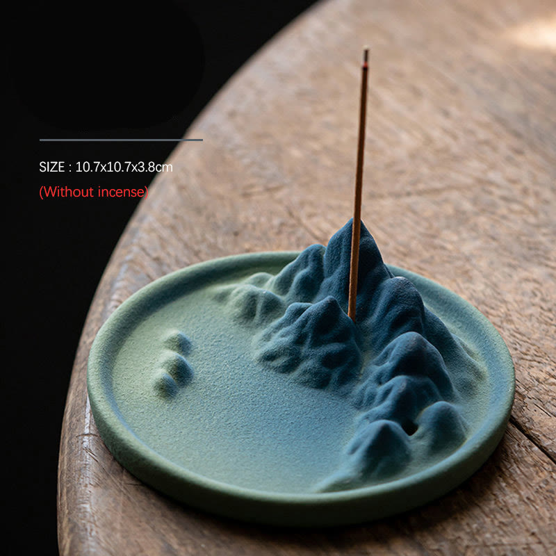 Creative Ceramic Mountain River Backflow Incense Burner