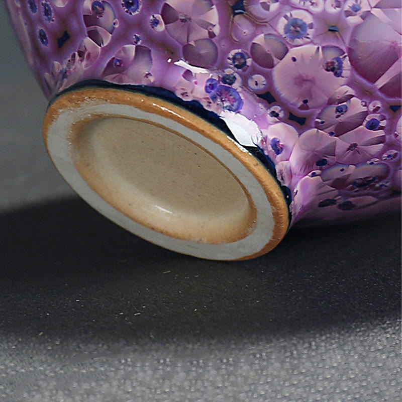 Colorful Iris Flowers Jian Zhan Teacup 110ml Ceramic