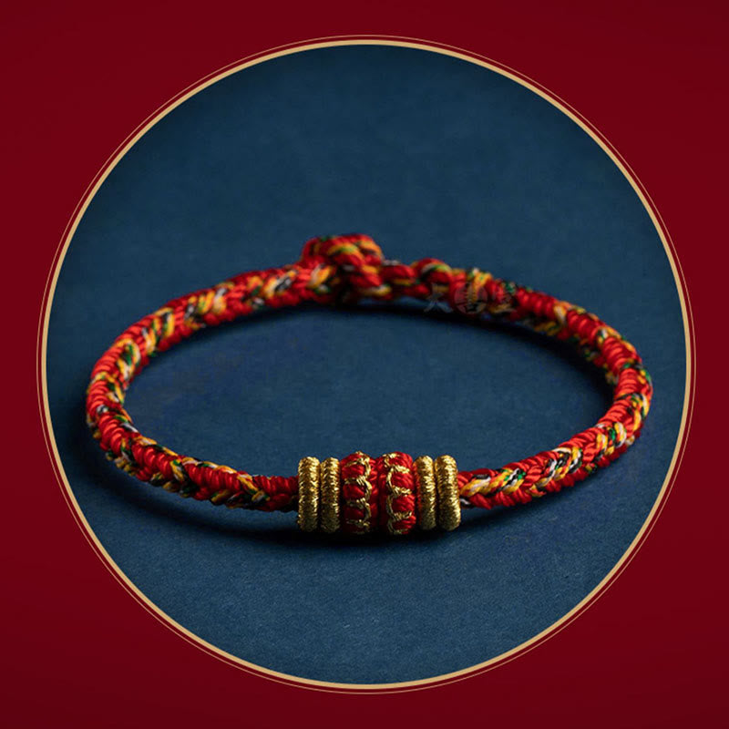 Handmade Chinese Zodiac Red String Bracelet for Luck & Strength