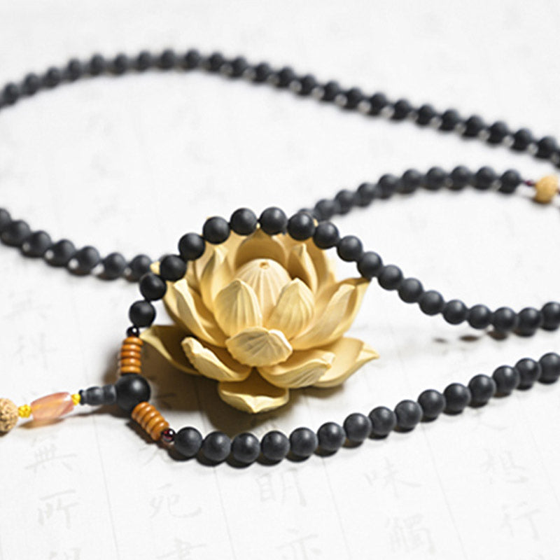 8mm Bodhi Seed Mala Bracelet with Cypress Red Agate