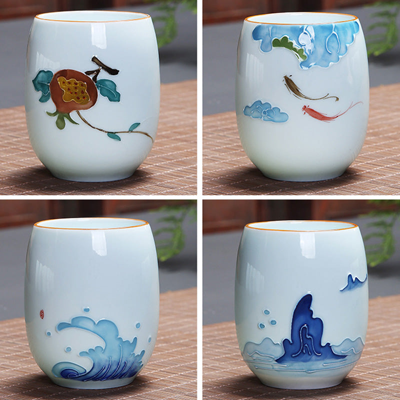 Ceramic Spiritual Teacup 180ml for Zen Meditation Rituals