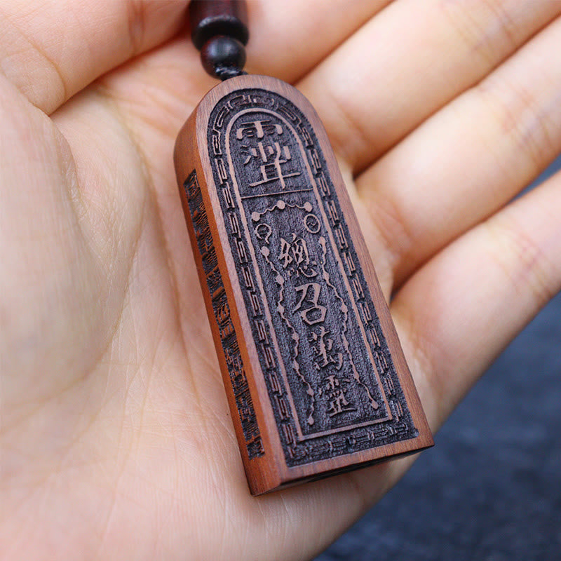 Lightning Struck Jujube Wood Spiritual Protection Necklace