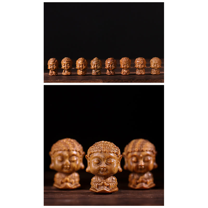 Green Sandalwood Chinese Zodiac Buddha Decoration
