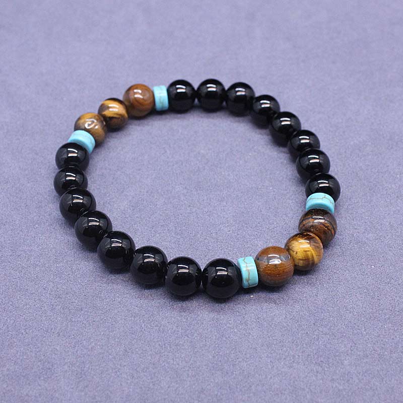 Black Onyx Gemstone Mala Set for Protection & Strength