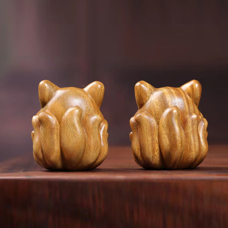 Mini Nine Tailed Fox Zen Blessing Decoration