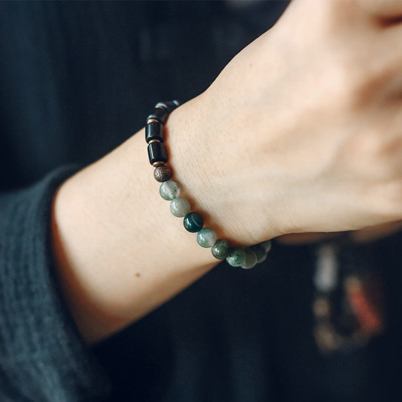Ebony Wood Spiritual Couple Bracelet for Balance & Peace
