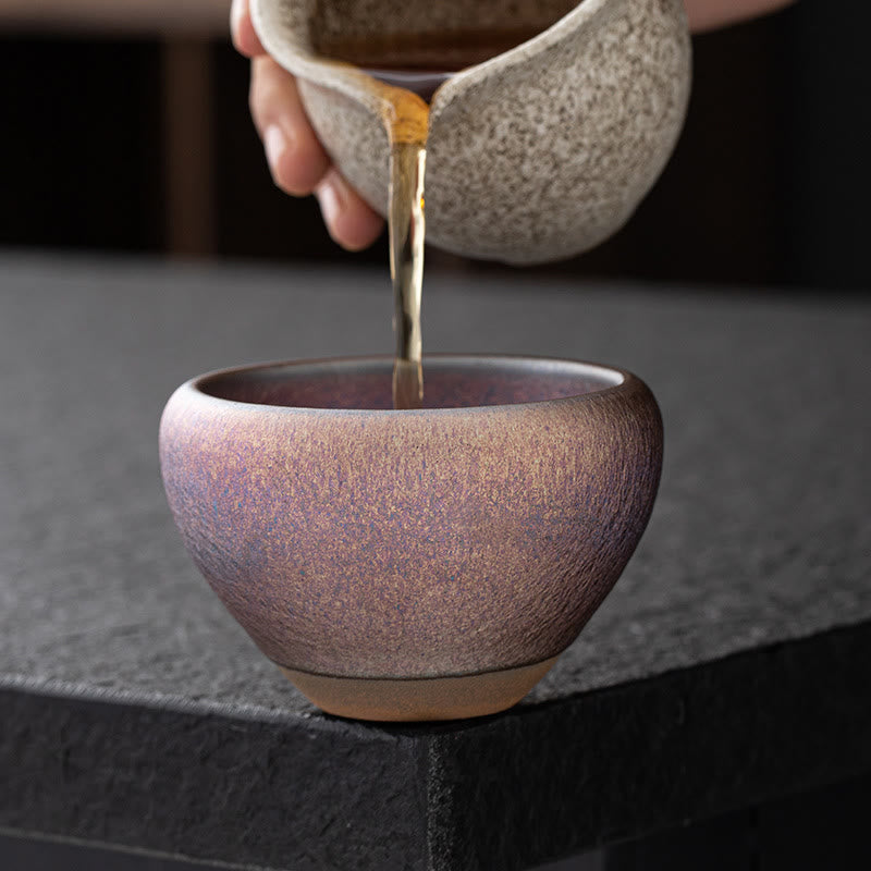 Vintage Purple Rainbow Jian Zhan Kiln Change Teacup | Zen Decor