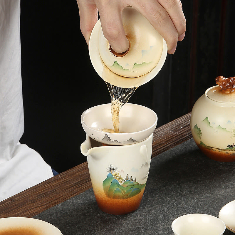 Ceramic Gaiwan Tea Cup With Lid | Zen Decor 100-130ml