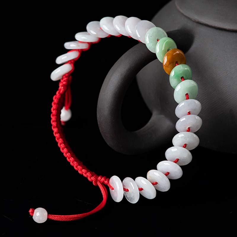 Adjustable Jade Red String Lucky Bracelet 14-20cm