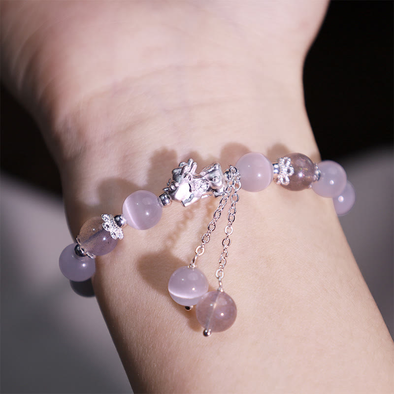 Natural Cat's Eye Moonstone Spiritual Support Bracelet