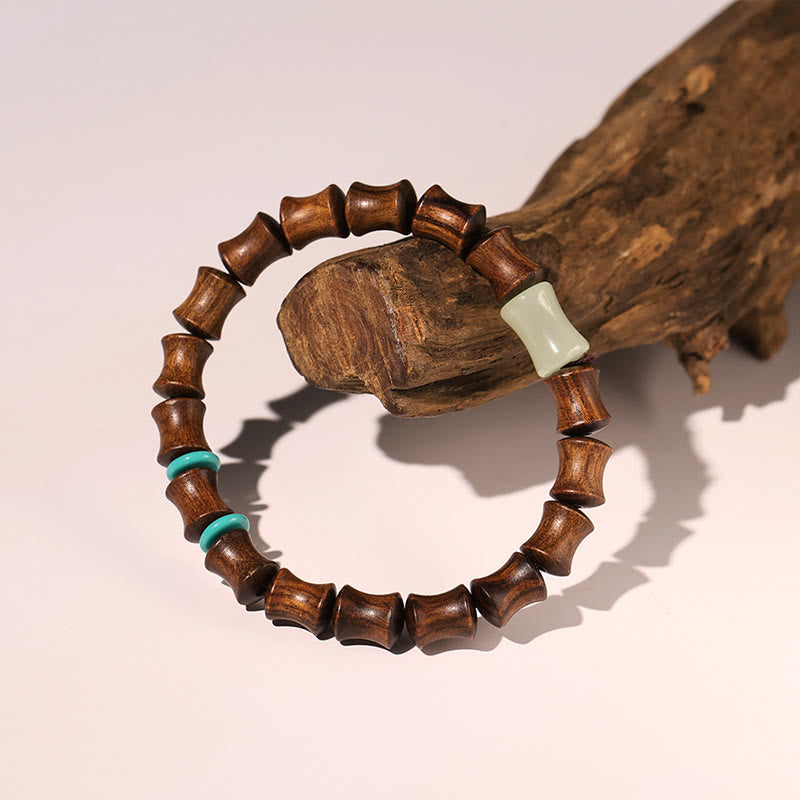 Rosewood Spiritual Bracelet with Fu Character | Warmth & Luck