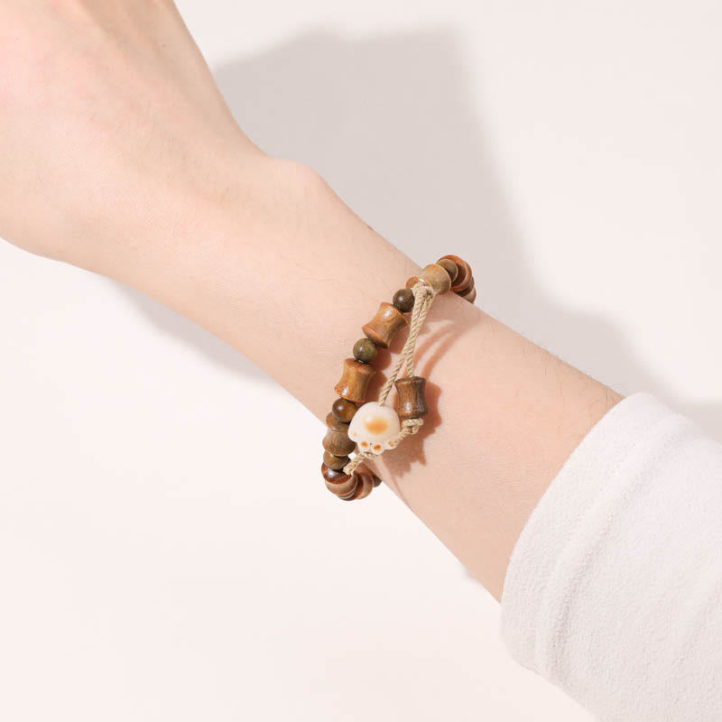 8mm Green Sandalwood Bodhi Seed Peace Spiritual Bracelet