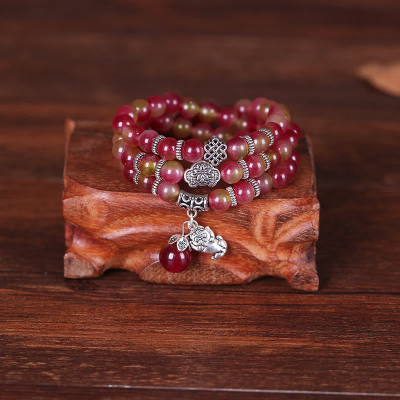 8mm Watermelon Tourmaline Spiritual Protection Bracelet