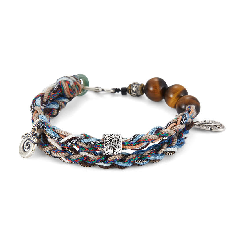 925 Sterling Silver Tiger Eye Willpower Bracelet Handmade