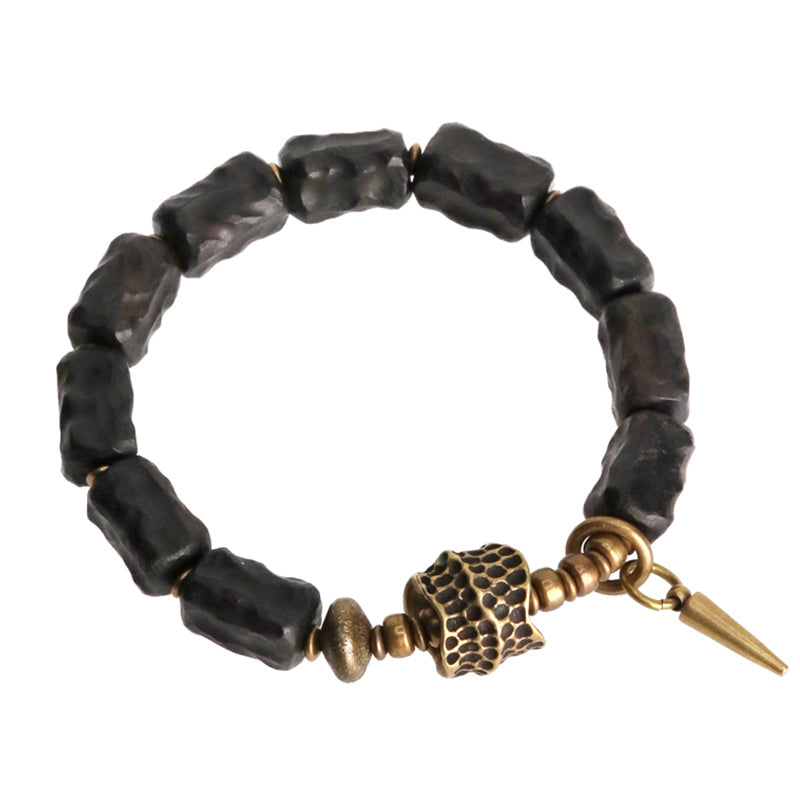 Ebony Wood Copper Couple Bracelet | Balance & Protection