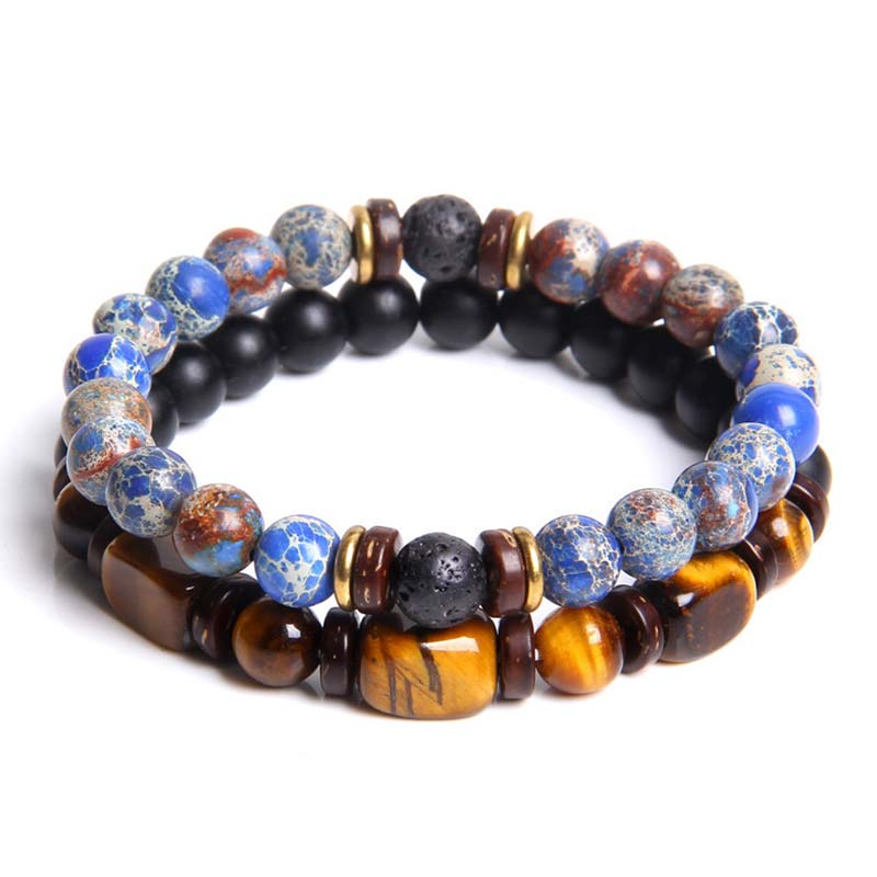 8mm Tiger Eye Emperor Stone Healing Bracelet for Meditation