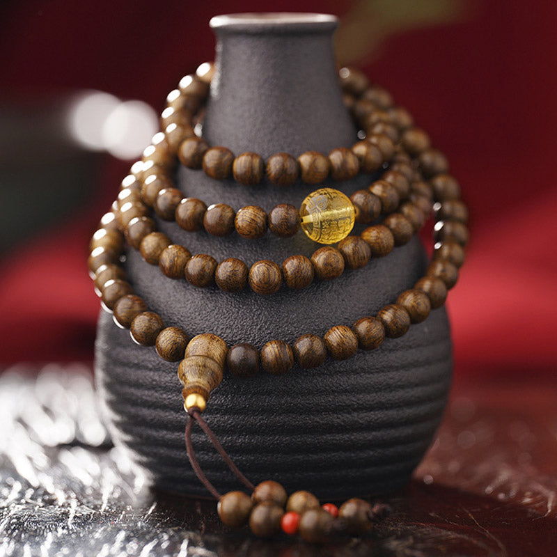 108 Beads Agarwood Meditation Bracelet 6mm & 8mm