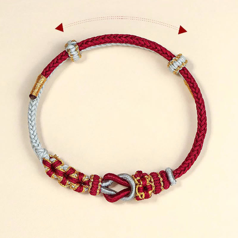 Handmade Red String Bracelet Eight Thread Peace Knot Protection