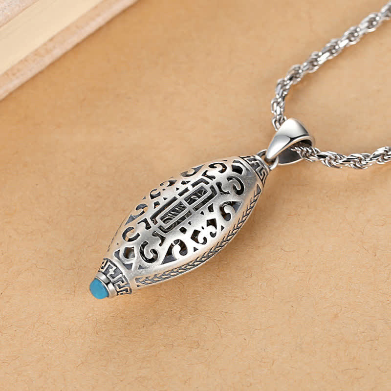 Om Mani Padme Hum Rotatable Protection Necklace Copper
