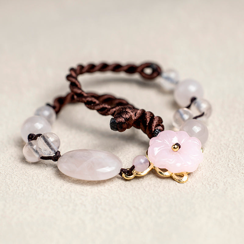 Pink Crystal Spiritual Anklet for Self-Love & Soothing