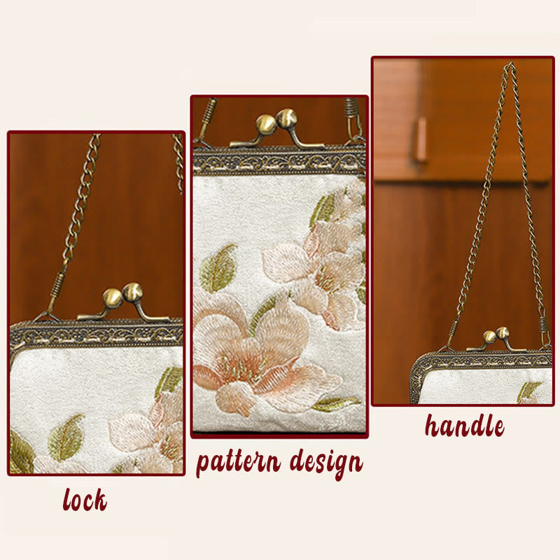 Embroidered Butterfly Oriental Cherry Handbag 11cm