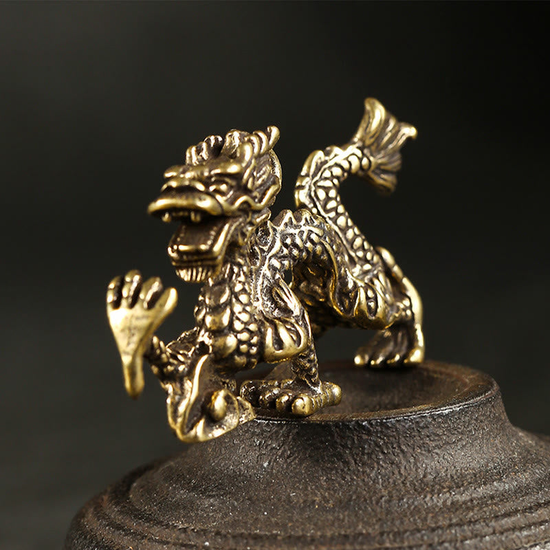 Mini Brass Dragon Home Decoration | Luck & Protection