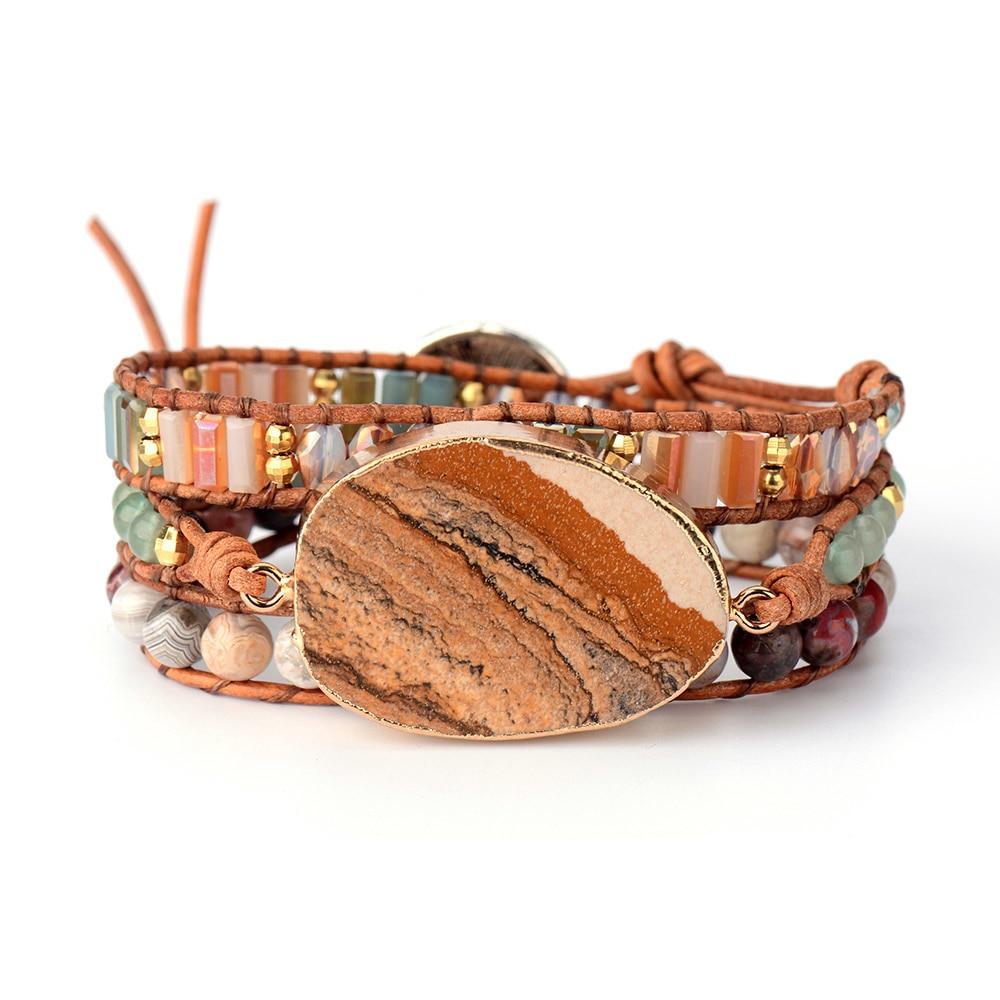 Earth Jasper Bracelet for Grounding and Balance