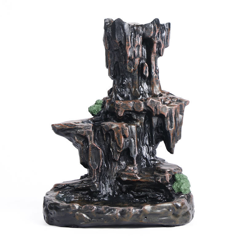 Resin Waterfall Incense Burner with Backflow Smoke Effect