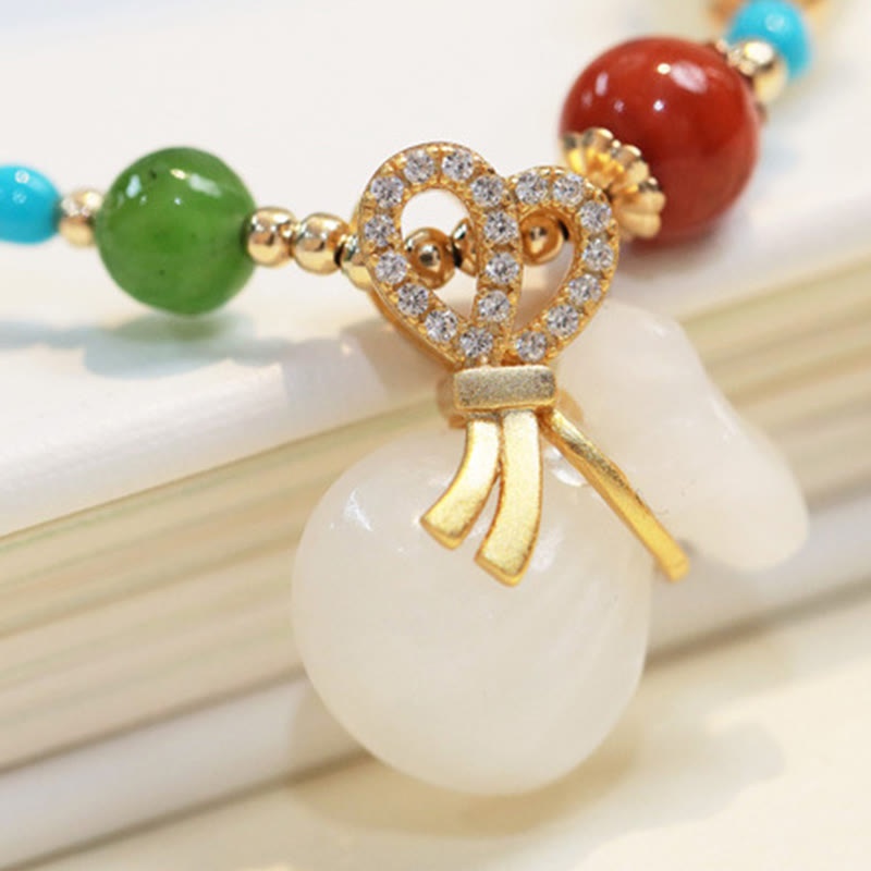 8mm Hetian White Jade Blessing Bracelet for Protection