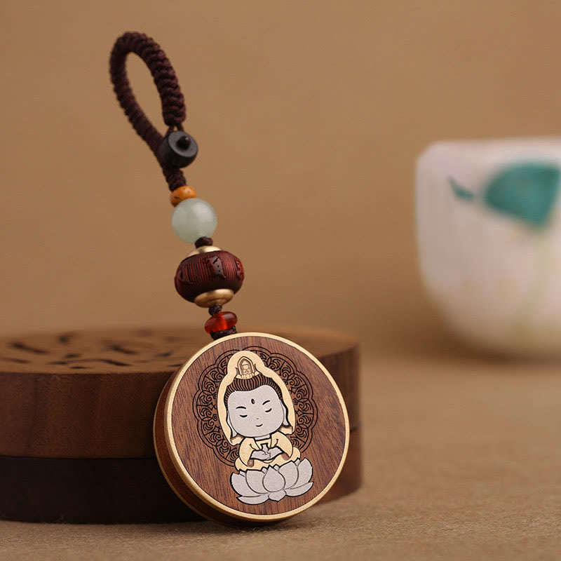 Ebony Rosewood Spiritual Balance Car Key Chain | Healing Sounds