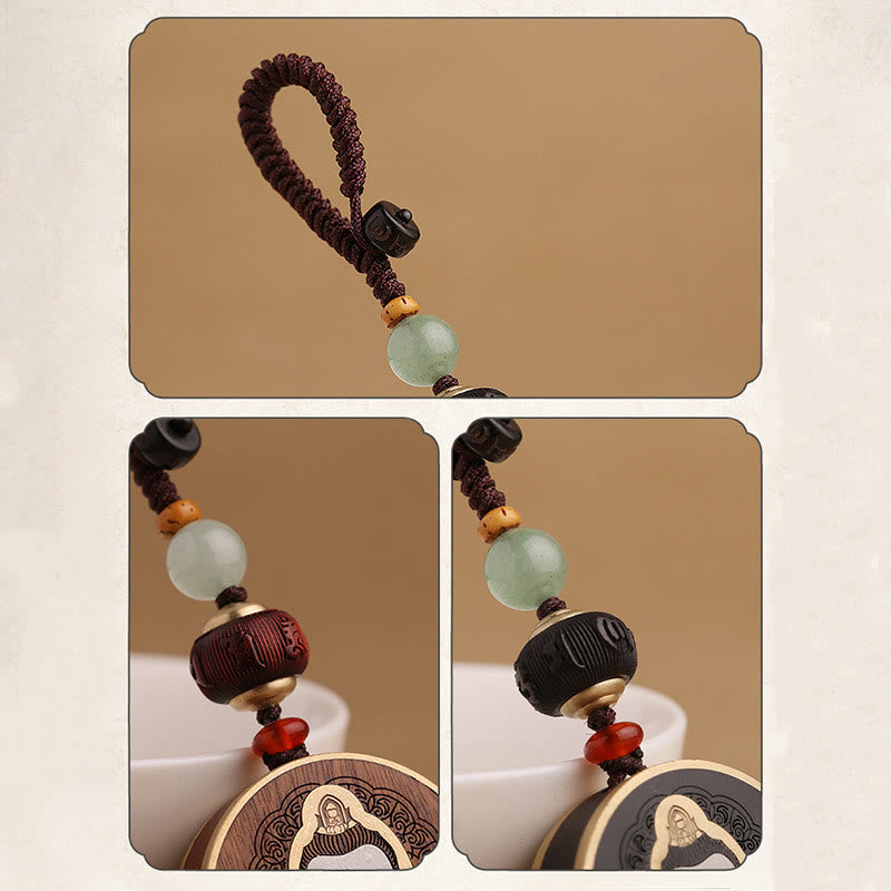 Ebony Rosewood Spiritual Balance Car Key Chain | Healing Sounds