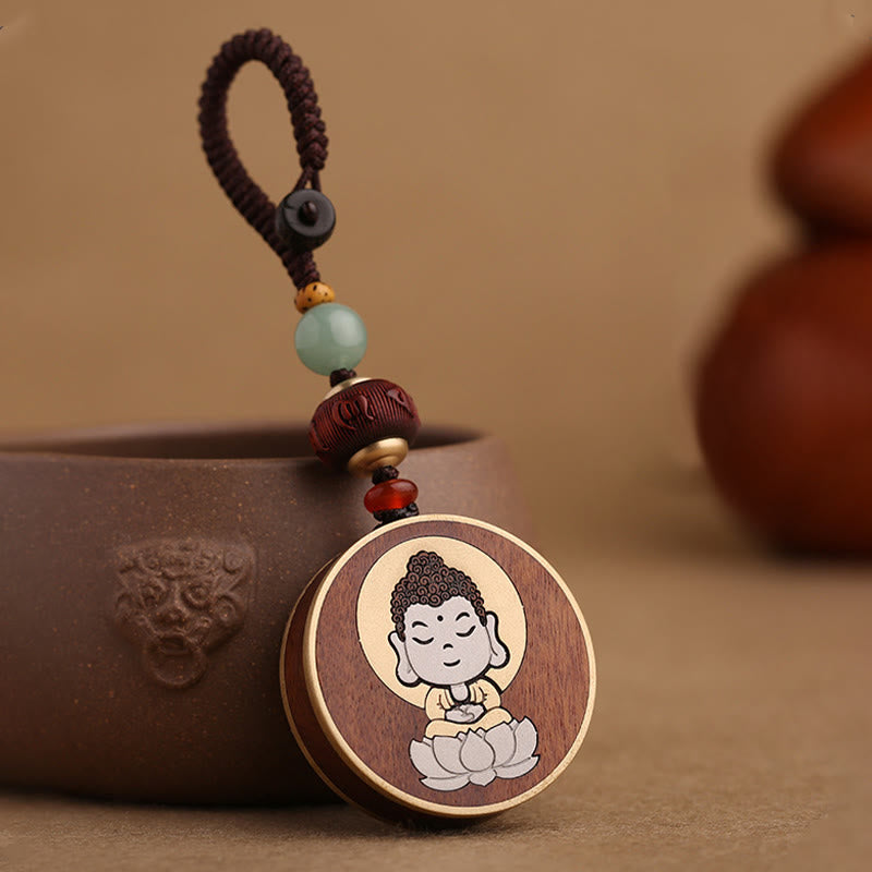 Ebony Rosewood Spiritual Balance Car Key Chain | Healing Sounds